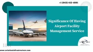 Significance Of Having Airport Facility Management Service