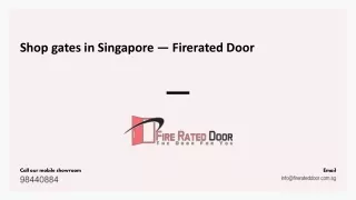 Shop gates in Singapore — Firerated Door