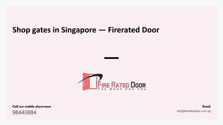 shop gates in singapore firerated door