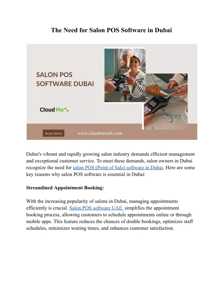 the need for salon pos software in dubai