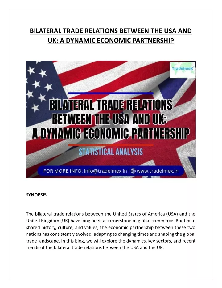 bilateral trade relations between