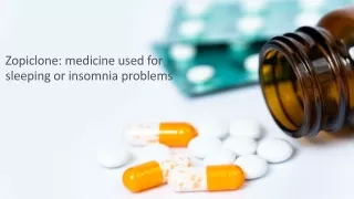 Zopiclone medicine used for sleeping or insomnia problems