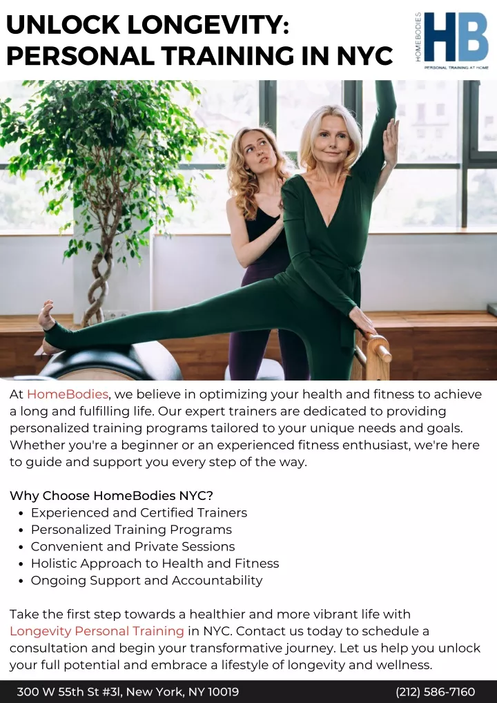 unlock longevity personal training in nyc