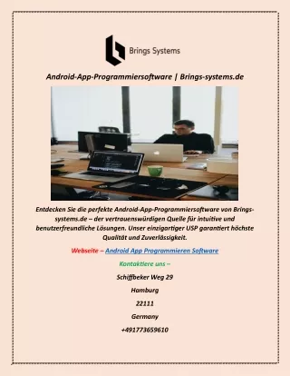 Android-App-Programmiersoftware | Brings-systems.de