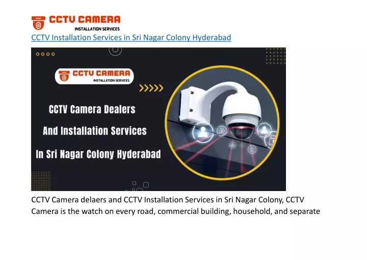 cctv installation services in sri nagar colony hyderabad