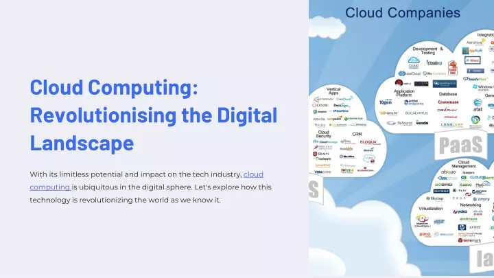 cloud computing revolutionising the digital