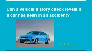 Vehicle history