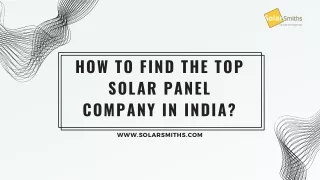 How to find top solar panel company in India