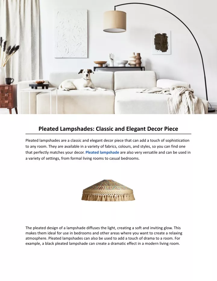pleated lampshades classic and elegant decor piece