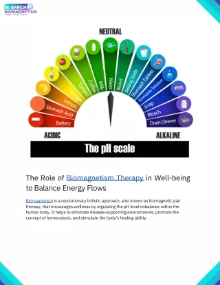 The Role of Biomagnetism Therapy in Well-being to Balance Energy Flows