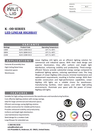 LED Linear Highbay - KrutLED Wholeslaler