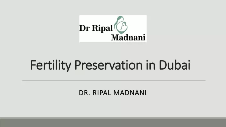 fertility preservation in dubai