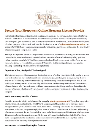 secure your firepower online firearms license