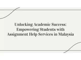 Assignment Help Best Deals in Malaysia