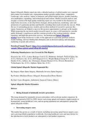 spinal allografts market report provides