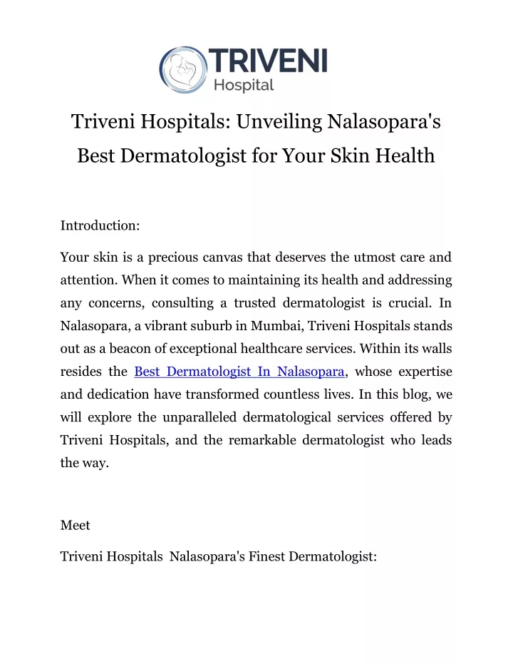 triveni hospitals unveiling nalasopara s