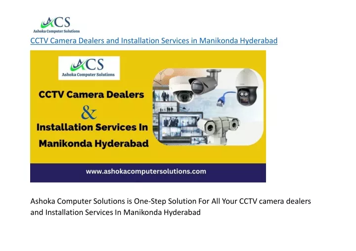 cctv camera dealers and installation services in manikonda hyderabad