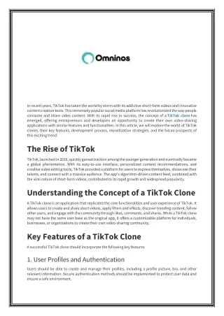 TikTok Clone App, Similar app like Tiktok Script Development, Tiktok Like Soluti