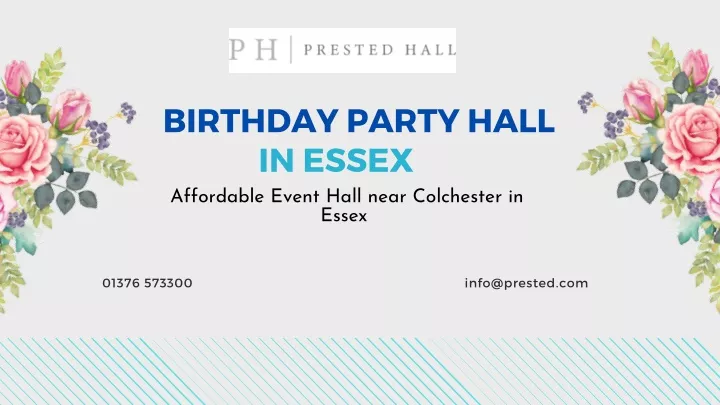 birthday party hall in essex
