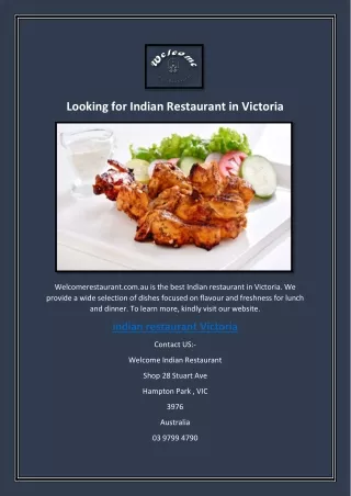 Looking for Indian Restaurant in Victoria