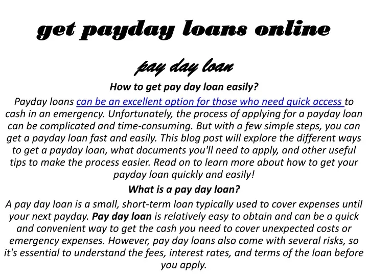 get payday loans online