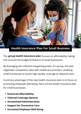 Health Insurance Plan For Small Business