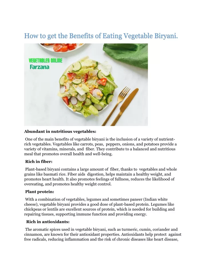 how to get the benefits of eating vegetable