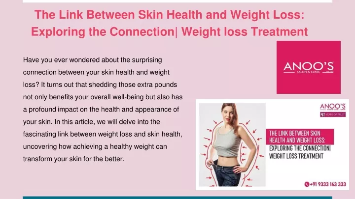 the link between skin health and weight loss exploring the connection weight loss treatment