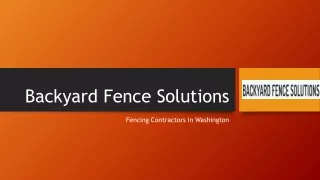 Fencing Contractors In Washington | Backyardfencesolutions.net