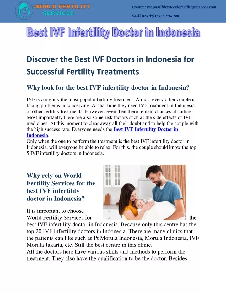 contact us possible@worldfertilityservices com
