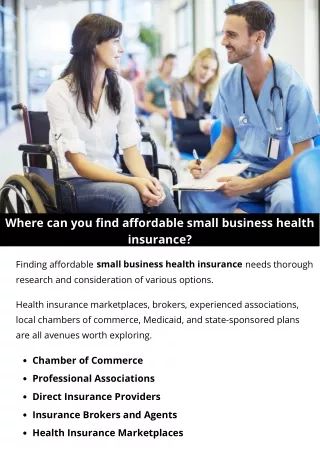 Understanding the Factors of Small Business Health Insurance Costs