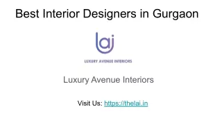 Best Interior Designers in Gurgaon - Luxury Avenue Interiors