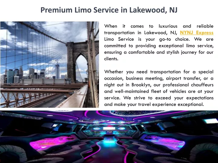 premium limo service in lakewood nj