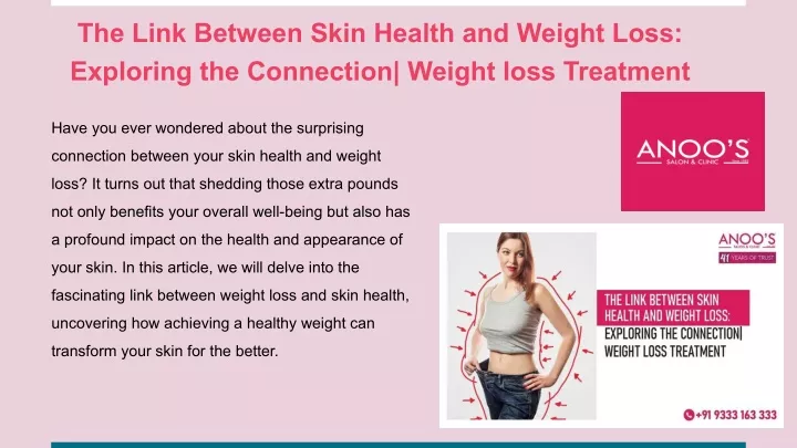 the link between skin health and weight loss