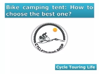Bike camping tent