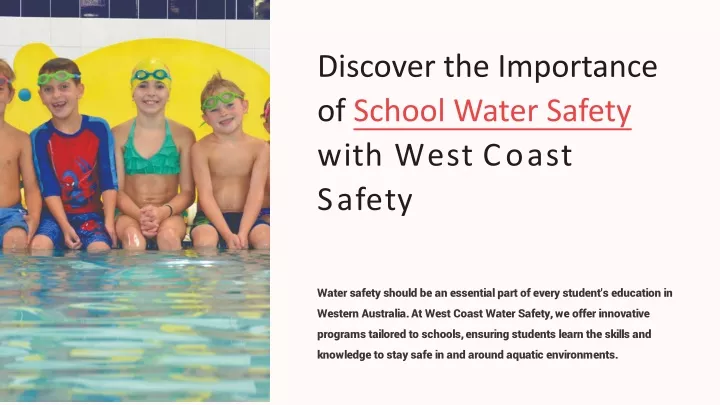 discover the importance of school water safety