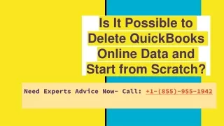Is It Possible to Delete QuickBooks Online Data and Start from Scratch