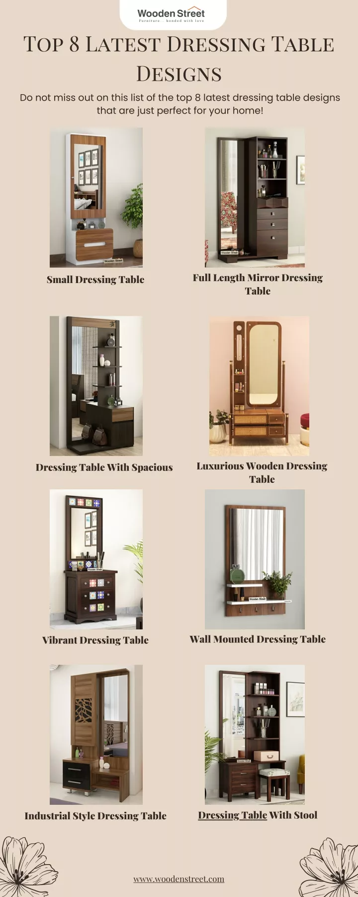 top 8 latest dressing table designs do not miss