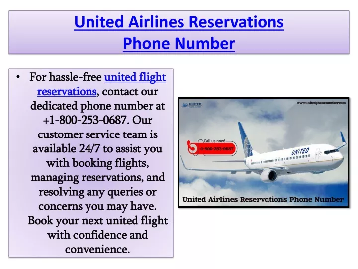 united airlines reservations phone number