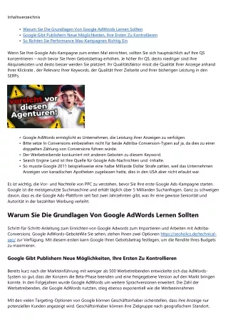 Google Ads-Suche