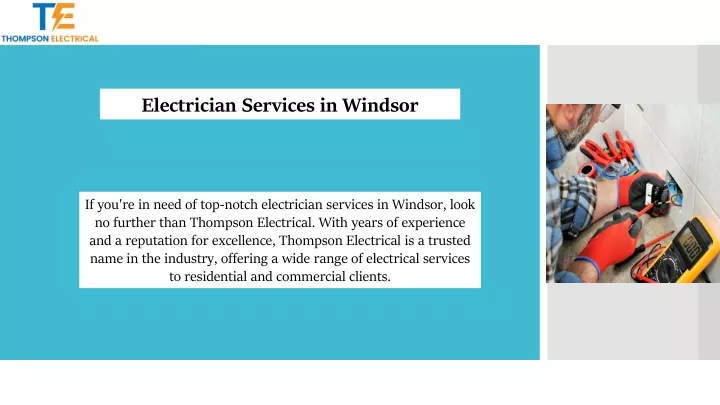 electrician services in windsor