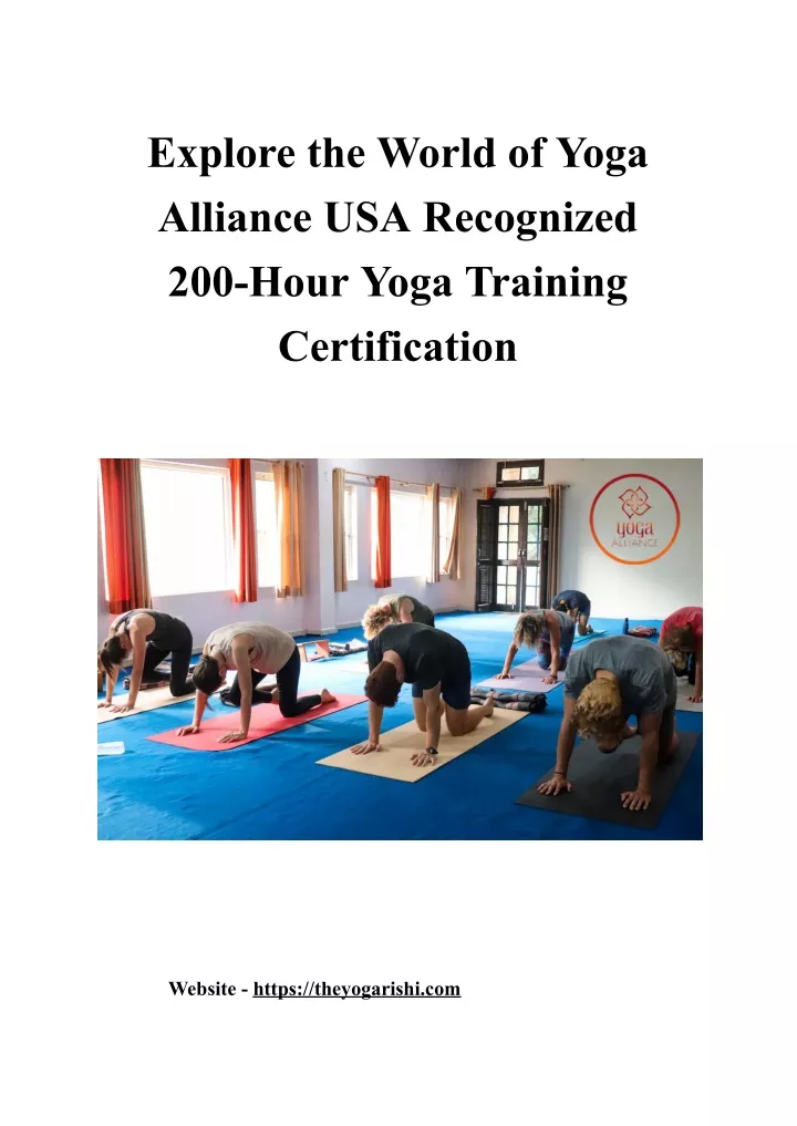 explore the world of yoga alliance usa recognized