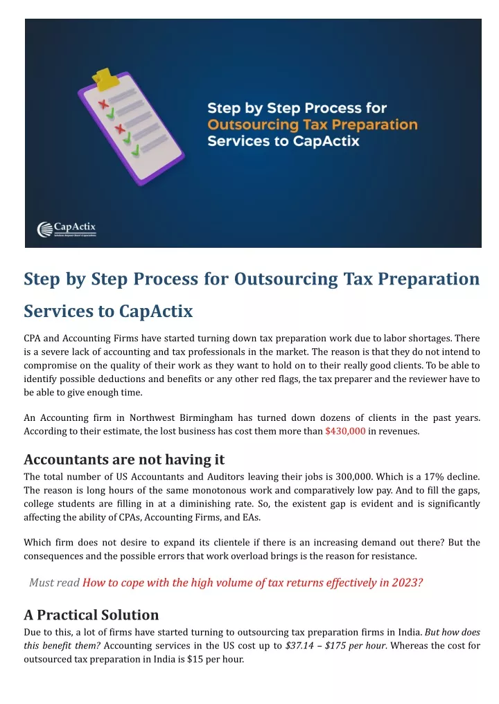 step by step process for outsourcing