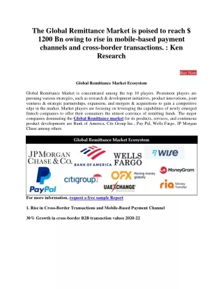 the global remittance market is poised to reach