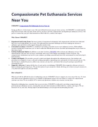 Compassionate Pet Euthanasia Services Near You pdf submission