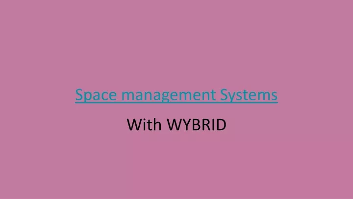 space management systems