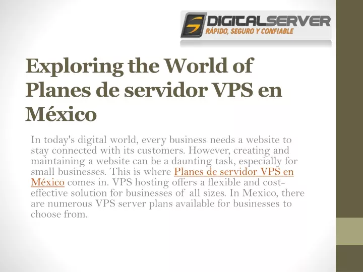 exploring the world of planes de servidor vps en m xico
