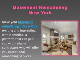 Basement Remodeling New York