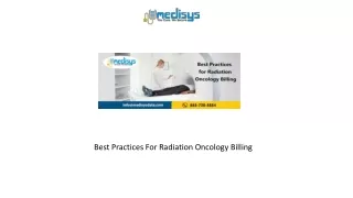 best practices for radiation oncology billing