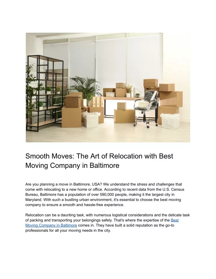 smooth moves the art of relocation with best